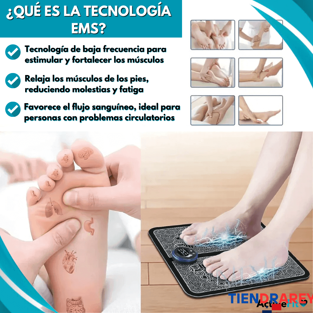 Masajeador de Pies EMS TiendrareyFit® + Calcetines Anti varices (GRATIS)