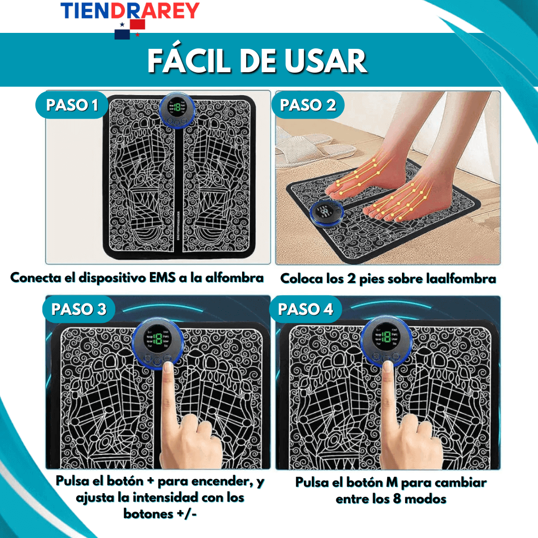 Masajeador de Pies EMS TiendrareyFit® + Calcetines Anti varices (GRATIS)