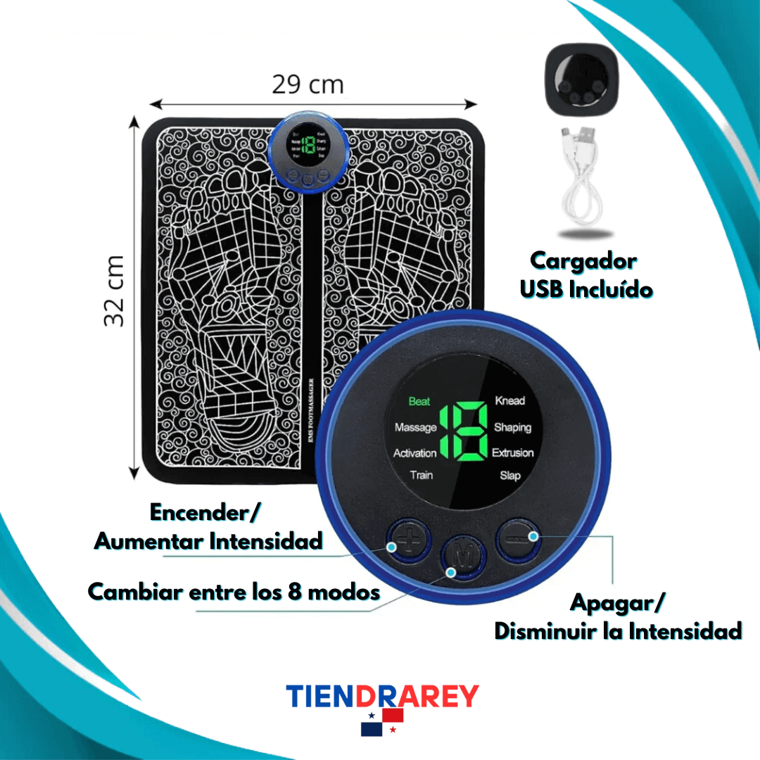 Masajeador de Pies EMS TiendrareyFit® + Calcetines Anti varices (GRATIS)