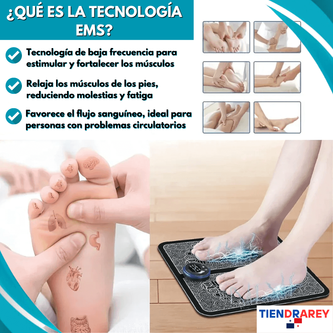 Masajeador de Pies EMS TiendrareyFit® + Calcetines Anti varices (GRATIS)