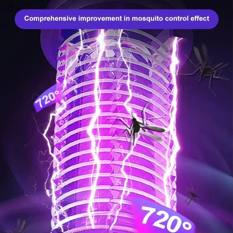 Elimina mosquitos y moscas, sin ruido, para tranquilidad y noches de descanso.